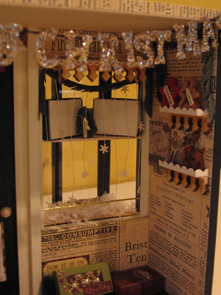 1-inch Scale Miniature Christmas Store (back)
