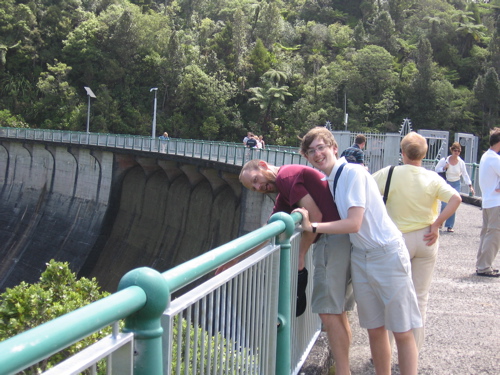 At the top of the Upper Nihotupu Dam